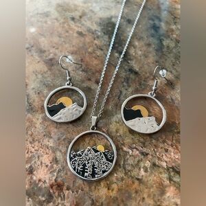 Stainless Steel Mountain Jewelry Set